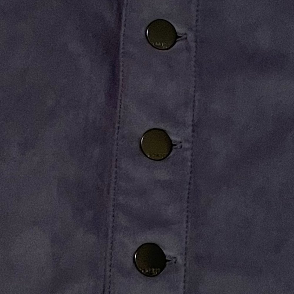 Express Women's Navy Blue Faux Suede Button Front High Waisted Mini Skirt Size 4 - Picture 2 of 7